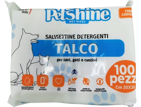 Toalhitas para Cães PETSHINE Talco