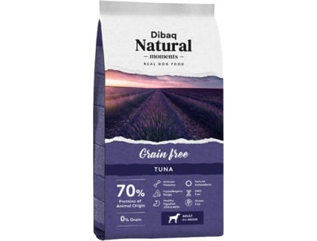 Ração para Cães DIBAQ Natural Moments (12 Kg - Seca - Todas as Idades - Sabor: Atum)