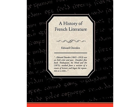 Livro A History of French Literature de Edward Dowden (Inglês)