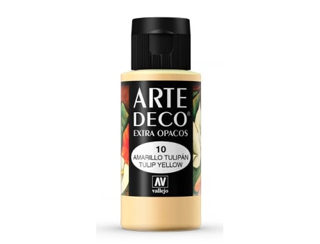 Tinta Acrílica Arte Deco Vallejo 60 Ml (Amarelo Tulipa 10)