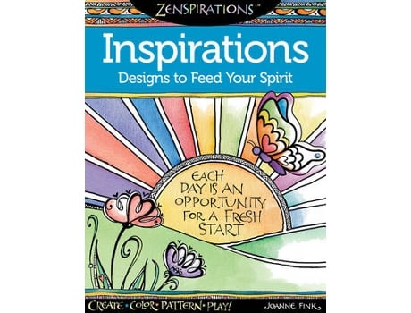 Livro zenspirations coloring book inspirations designs to feed your spirit de joanne fink (inglês)