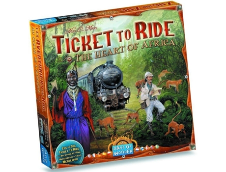 Jogo de Tabuleiro  Ticket to Ride - The Heart of Africa (Idade Mínima: 8 Anos - Dificuldade: Intermédio)