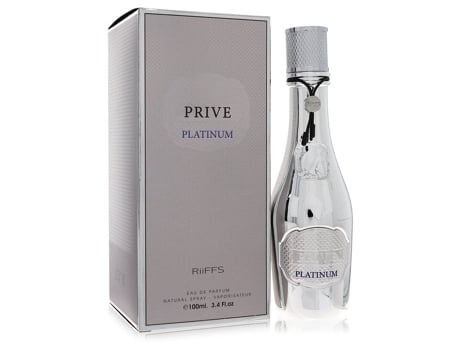 Perfume Masculino RIIFFS Prive Platinum RIIFFS Eau de Parfum 3.4 Oz For Men 100 Ml