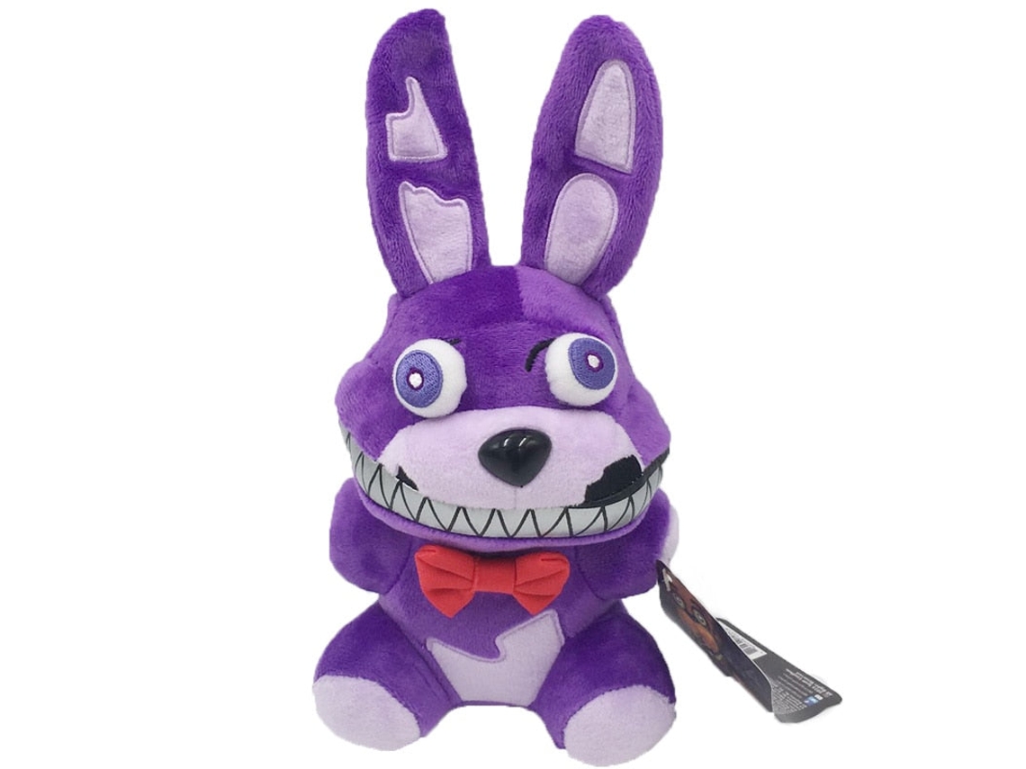 18 Cm FNAF Purple Plush Nightmare Bonnie Brinquedos De Pelúcia Cinco Noites  No Fredy Peluche