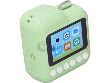 Mini Câmera Digital Com Impressora Para Criança C8 Verde Clinks