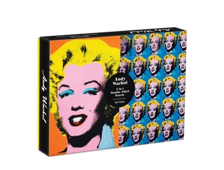 Livro warhol marilyn 500 piece double sided puzzle de galison (inglês)