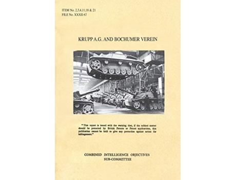 Livro Krupp A.G. and Bochumer Verein de Cios (Inglês)