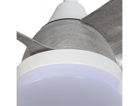 Ventilador DC MOLINE L branco/cinza led Regulável 3 temperaturas controle remoto AKUNADECOR