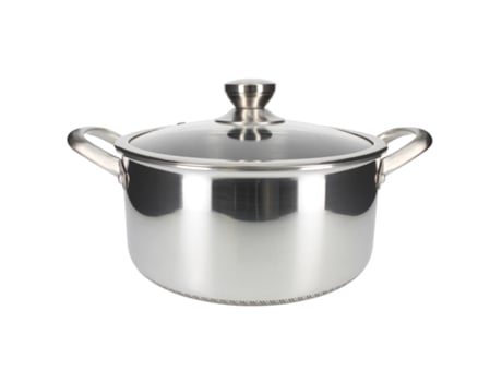 CHEFFINGER Panela Inox Premium com Revestimento Interno Antiaderente em Colmeia 28 Cm Prateado