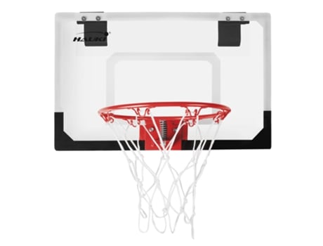 Conjunto de Cesto de Basquetebol com 3 Bolas 58X40 Cm Nylon Branco e Plástico HAUKI