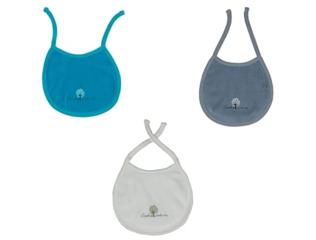 Conjunto de 3 Babetes para Bebé EVEIL ET NATURE 0-3 meses (100% Algodão - Multicor)