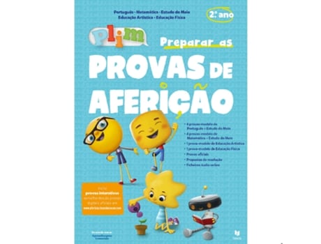 Livro Plim! Preparar as Provas de Aferição 2º Ano - 2022/2023 (Português)