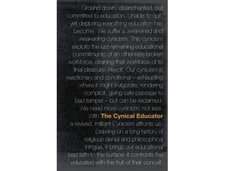 Livro The Cynical Educator de Ansgar Allen (Inglês)