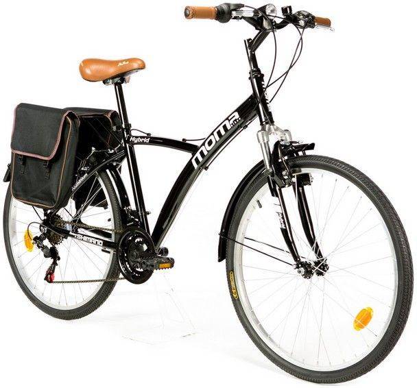 Bicicleta de Cidade MOMA BIKES BIHYB28NUN Preto 167x22x88 cm