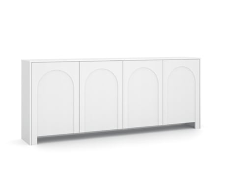 Cómoda Quatro Portas Branca 3XE LIVING Painel de partículas Branco (83x204x35)