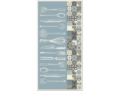 Tapete HOME & LIVING Utensílios (Azul - 300x200 cm - Vinil)