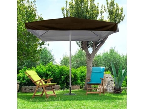 Guarda-Sol ELIOS PARASOLS Quadrado de Alumínio com Haste Central Marte Brown (3x3m)