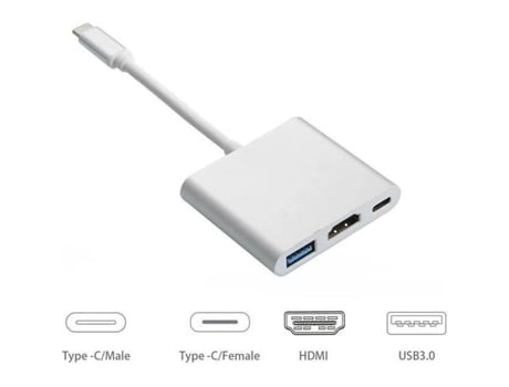 Adaptador Usb 3.0 Tipo C Usb-C para Hdmi para Apple Novo Macbook Compatível com Hdmi YOLISTAR