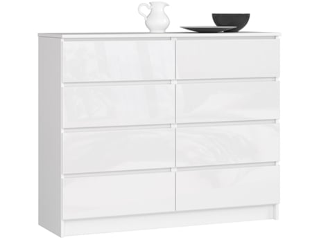 Cómoda Oito Brilhante 3XE LIVING Painel de partículas Branco (99x120x40)