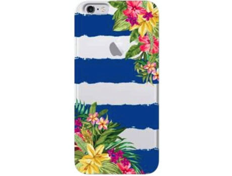 Capa iPhone 6, 6s, 7, 8  Flower Azul