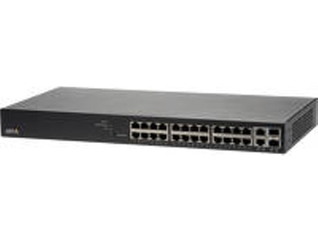 Axis T8524 Poe+ Network Switch - Interruptor - Administrado - 24 X 10/100/1000 Poe+ + 2 X Combo Gigabit SFP Ligação Ascendente - Desktop Montável em Trilho - Poe+ 370 W