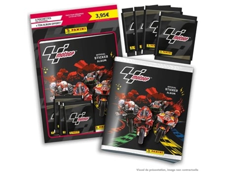 Conjunto de Cromos PANINI Moto Gp Starter Pack Álbum de Cromos 4 Sobrescritos Francês