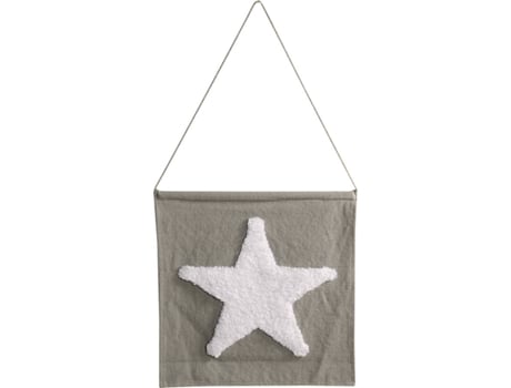 Decoração de Parede Infantil HAPPY DECOR KIDS Big Star (Branco - Algodão - 45x45 cm)