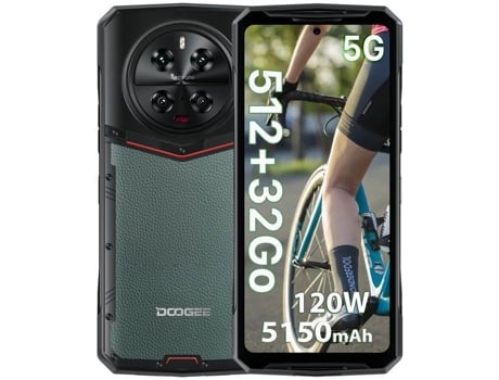 Smartphone DOOGEE Dk10 Robusto 32Gb 512Gb 120W Carga Rápida 5150Mah 6 67 Amoled Quad Camera Ip68 5G Nfc Gps Phone Verde