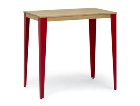 Mesa de Bar BOX FURNITURE Lunds Estilo Nórdico (70x110x110 cm - Vermelho)