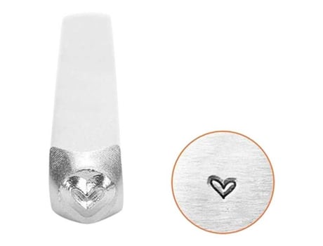 Punção para Gravação em Metal Fancy Heart 3 Mm Creotime