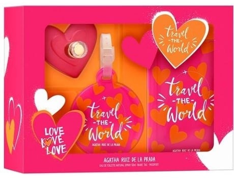 Coffret  Amor Amor Amor 50 ml + Inditificador Viagem + Portapasaporte