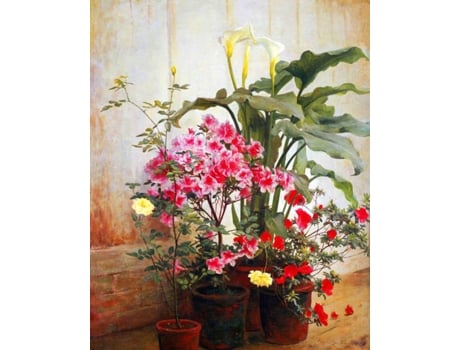 Pintar com Diamantes FIGURED'ART 40X50Cm Lambdin'S Side Of a Greenhouse Dp-Fa10106