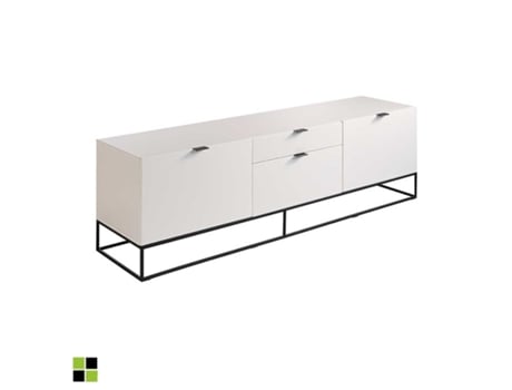 Mueble Tv Blanco Modelo Mascate  MOMMA HOME (Blanco - Aglomerado -180x45x53 cm)