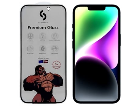 Conecte O Vidro de Privacidade 3D Ultra Forte Corning Gorilla para Apple Iphone 13/13 Pro/14 Preto CONNECT