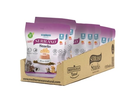 Mediterranean Snacks Serrano de Fígado e Anti-Hairballs 50g