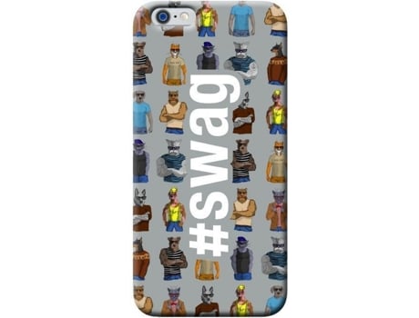 Capa iPhone 6, 6s, 7, 8  Insta #Swag Multicor