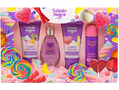 Pack  Candy Fantasy 50 ml Loção + Corpo 75 ml 50 ml + Gel De Banho + Desodorante Spray