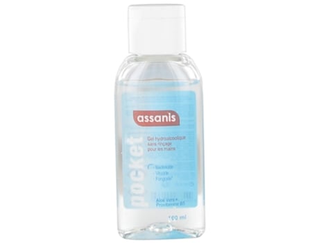 ASSANIS Gel de Mãos Hidroalcoólico de Bolso Sem Enxaguamento 100 Ml