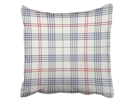 Fronha de Almofada ECZJNT xadrez azul Tartan xadrez vermelho Madras Gingham (50x50 cm)