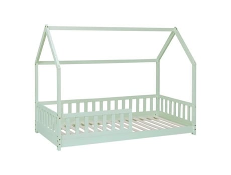 Cama Cabine Infantil Bosco 90x190 Verde Laiba Kids