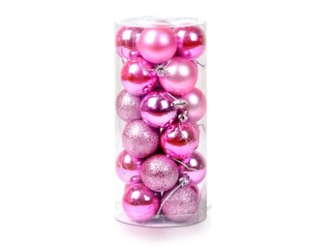 Bola de Natal TUSERXLN Pingentes Plástico Rosa (6 cm)