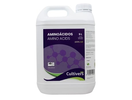 CULTIVERS 5L Adubo Aminoácido Vegetal Adubo que Potencia o Crescimento das Suas Plantas Ao Ar Livre e Interior. Fertilizante Aumenta a Produtividade