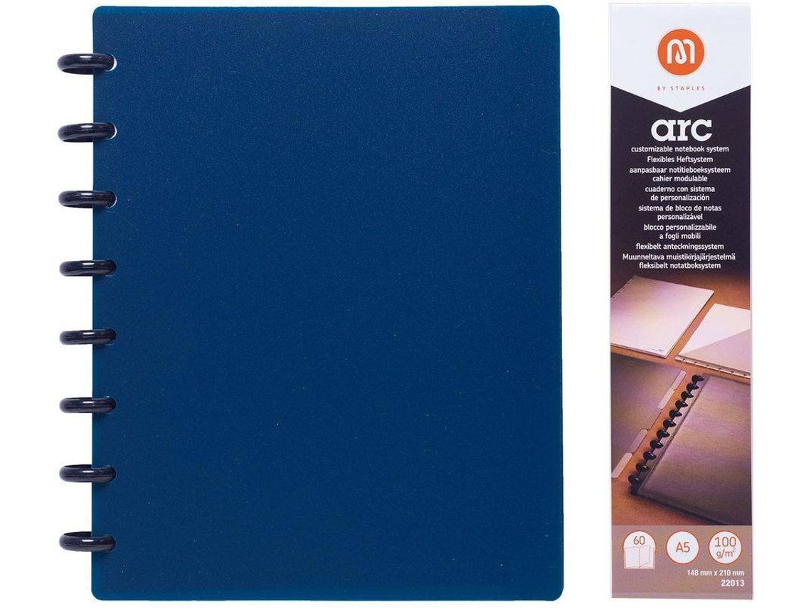 Caderno Inteligente M By Staples Arc Azul A5 Pautado 60 Folhas Polipropileno Wortenpt 5714