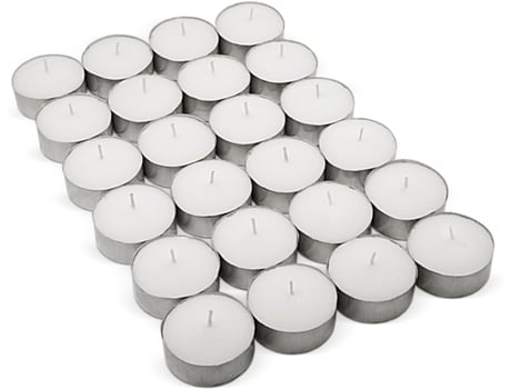 COM-FORT HOUSE- Velas Brancas Velas de Chá Aquecedoras de Prato Tealight 9 Horas de Duração Velas Decorativas Sem Perfume COM-FORT HOUSE