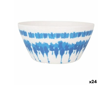 Saladeira Santa Clara Tie-Dye Azul Branco Melamina (24 Unidades)