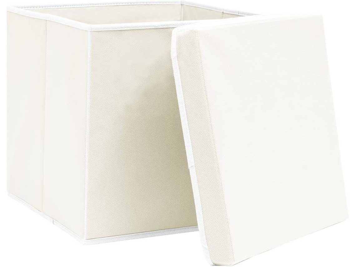 VidaXL Caixas arrumação 4 pcs não-tecido (TNT) 32x32x32 cm