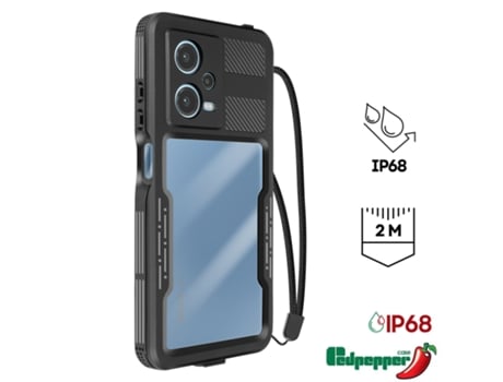 Capa para Xiaomi Poco X5 Note 12 REDPEPPER Acrílico Preto .