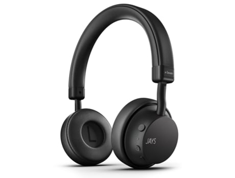 Auscultadores Bluetooth JAYS a-Seven (Over Ear - Microfone - Preto)