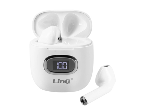 Auriculares Bluetooth True Wireless LINQ Linq Brancos de Controlo Táctil Função Standby