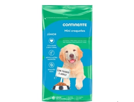 Ração Para Cão Júnior Mini Croquetes Frango E Arroz CONTINENTE 4 kg